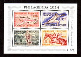 FRANCE 2023 - Bloc 4 Valeurs Issu Du Philagenda 2024 - Le Bloc Seul - Neuf ** / MNH - Tirage 10.000 Exemplaires épuisé - Unused Stamps