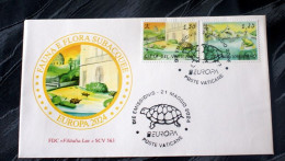 VATICAN 2024, EUROPA, FAUNA ACQUATICA, COMPLETE SET FDC - Ungebraucht