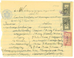 P3440 - GREECE. 1911, 2 LEPTA INTERCALATE GAMES, + 2 DEFINITIVE 1 LEPTA STAMPS, OVERPRINTED FENIS FOR FISCAL USE, - Ete 1896: Athènes