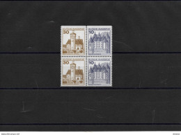RFA 1977 CHÂTEAUX Deux Paires Yvert 762b-763b NEUF** MNH - Unused Stamps
