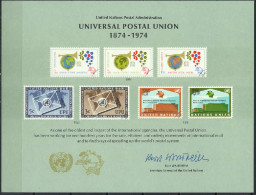 UN United Nations New York / Geneva 1974 UPU Centenary, Commemorative Print - U.P.U.