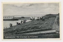 31- Prentbriefkaart Harderwijk 1961 - Zuiderzeewerken: Het Vervaardigen Van Kraagstukken - Harderwijk - Lelystad - Harderwijk