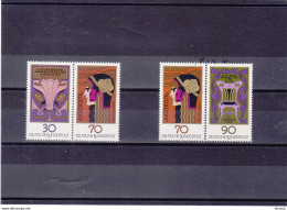 RFA 1977 JUGENDSTIL Deux Paires Yvert 770-772, Michel 923-925 NEUF** MNH Cote Yv: 4,50 Euros - Unused Stamps