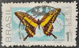 Bresil Brasil Brazil 1971 Animal Papillon Yvert 951 O Used - Vlinders