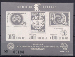 Uruguay 1975 UPU Centenary, ESPANA '75 S/s Imperf. MNH - U.P.U.