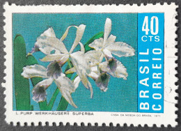 Bresil Brasil Brazil 1971 Fleur Flower Orchidée Orchid Yvert 969 O Used - Orchideeën