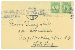 P3443 - SWEDEN , 24.5.1912, VERY CLEAR STRIKE, AND TRANSIT AND ARRIVAL CANCEL. - Ete 1912: Stockholm