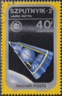 1975 Ungarn ⵙ Mi:HU 3046A, Sn:HU C354, Yt:HU PA377, Sg:HU 2965, Sputnik 2, "Apollo-Soyuz" Space Link - Used Stamps