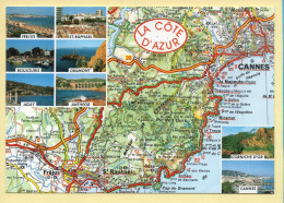 Provence-Alpes-Côte D'Azur : La Côte D'Azur / De Cannes Mougins à Saint-Raphaël Fréjus / Carte Géographique - Provence-Alpes-Côte D'Azur