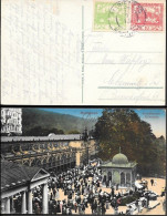 Czechoslovakia Marienbad Bahnhof Postmarked Postcard To Germany 1919 - Briefe U. Dokumente