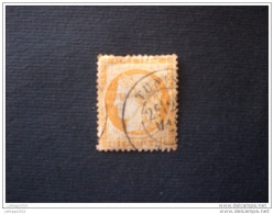 STAMPS FRANCIA 1871 CERES 40 CENT ORANGE YVERT N.38 OBLITERE TUNIS تونس (TUNISIA) GRAND CACHET A DATE - 1871-1875 Cérès