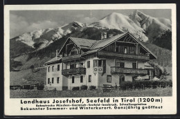 AK Seefeld In Tirol, Landhaus Josefshof Mit Bergen  - Autres & Non Classés