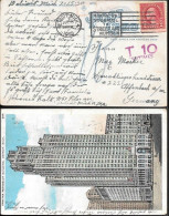 USA Postage Due Detroit Postcard Mailed To Germany 1930 - Lettres & Documents