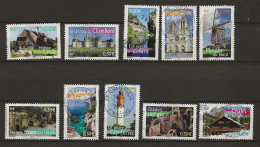 FRANCE Oblitéré 3702-3711 Portraits De Régions Maison Chateau Chambord Gorges Du Tarn Notre Dame Moulin Cap Ferret - Used Stamps