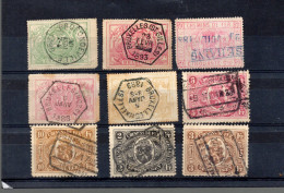 CF Belgique  9 Timbres Oblitérés - Gebraucht