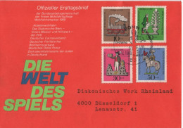 Germany Deutschland 1969 FDC Wohlfahrtsmarken, Zinc Figures, Canceled In Bonn - 1961-1970