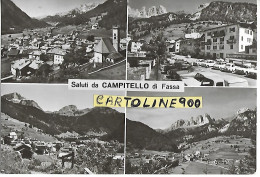 Trentino Alto Adige-trento-campitello Di Fassa Vedute Vedutine Animate Saluti Da Campitello Di Fassa Anni 60 - Andere & Zonder Classificatie