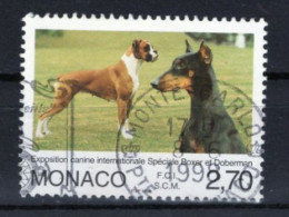 (alm10) MONACO CHIENS DOBBERMAN OBL - Used Stamps