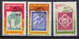 Uruguay 1976 UPU Centenary, 3 Stamps MNH - U.P.U.