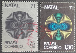 Bresil Brasil Brazil 1971 Noel Christmas Natal Yvert 975 976 O Used - Weihnachten