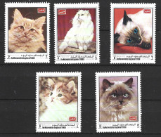 YEMEN (Royaume). N°294 (3 Valeurs) & PA 116 (2 Valeurs) De 1970. Chats. - Hauskatzen