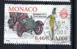 (alm10) MONACO VOITURE CAR HUMBER 1911 OBL - Oblitérés