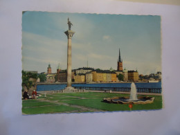 SWEDEN    POSTCARDS  STOCKHOLM  STAMPS 1961 PAIR STAMPS - Suède