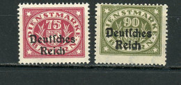 ALLEMAGNE - TIMBRES DE SERVICE  - N° Yvert 15K+15M * - Dienstmarken