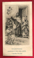 Image Pieuse Vénérable Del Nino Jesus Carmelita Descalzo - Dos En Espagnol - Images Religieuses