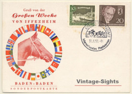 Galopprennbahn Iffezheim 1962 Baden Galopp (Vintage PC) - Hípica