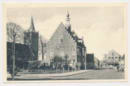 32- Prentbriefkaart Castricum 1954 - Dorpsstraat - Sonstige & Ohne Zuordnung