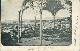 GENOVA - PANORAMA DALLA VILLETTA DI NEGRO - SPEDITA - 1900s (20917) - Genova (Genua)