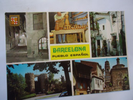 SPAIN POSTCARDS  BARCELONA  PUEBLO ESPANOL PANORAMA - Other & Unclassified