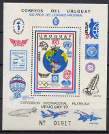 Uruguay 1977 UPU Centenary, Football Soccer World Cup, Space, Olympic Games Montreal, Zeppelin, Concorde S/s MNH - U.P.U.