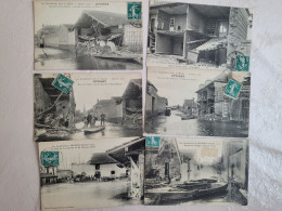 Lot De 12 Cartes Sur Les Inondations à Juvigny 51 , Toutes Ecrites - Autres & Non Classés