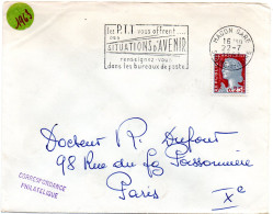 SAONE & LOIRE - Dépt N° 71 = MACON GARE 1963 = FLAMME Non Codée = SECAP ' Les PTT Vous Offrent SITUATIONS ... - Maschinenstempel (Werbestempel)