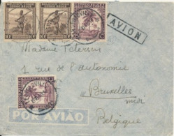 BELGIAN CONGO AIR COVER FROM LEO. 19.10.45 TO BRUSSELS - Cartas & Documentos