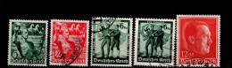 Deutsches Reich 660 - 664  Fackelträger / Volksabstimmung / A.Hitler Gestempelt Used (1) - Used Stamps