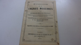 1878 ENGRAIS  USINE DE LAMOTTE BEUVRON (41) PICHELIN PETIT & FILS  AGRICULTEURS ET FABRICANTS - 1800 – 1899