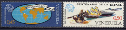 Venezuela 1974 UPU Centenary, Aviation, Ships Set Of 2 MNH - U.P.U.