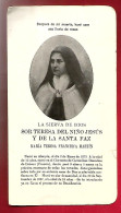 Image Pieuse Double La Sierva De Dios Sor Teresa Del Nino Jesus Y De La Santa Faz Maria Teresa Francisca Martin - Images Religieuses