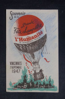 FRANCE - Oblitération De La Fête De L'Humanité  à Vincennes  Sur Carte Postale En 1947 Pour Paris  - L 152930 - 1921-1960: Modern Period