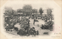 CPA Cherbourg-La Place Du Château Et Le Théâtre-93-Timbre   L2954 - Cherbourg