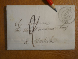 H31 FRANCE LETTRE  1837 AIX A MARSEILLE  +AFF. INTERESSANT+++ - 1801-1848: Vorläufer XIX