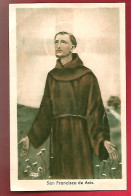Image Pieuse San Francisco De Asis Saint François D'Assise - Dos En Espagnol - Images Religieuses