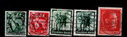 Deutsches Reich 660 - 664  Fackelträger / Volksabstimmung / A.Hitler Gestempelt Used (2) - Used Stamps