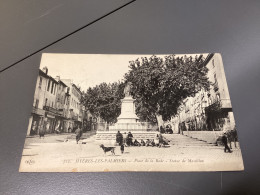 83 HYERES LES PALMIERS - Place De La Rade - Statue De Massillon Carte, Animée, Chien, Commerce, Magasin - Hyeres