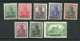SARRE: GERMANIA   N° Yvert 32/38+42/46 * - Unused Stamps
