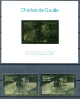 Thème Général De Gaulle - Eynhallow Timbres Et Bloc Sur Or - DG 66 - De Gaulle (Général)