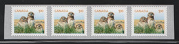 CANADA 2014 Definitives / Young Wildlife / Burrowing Owl S/ADH: Strip Of 4 Stamps (Sideways) UM/MNH - Coil Stamps